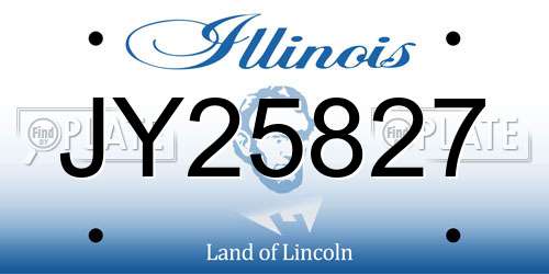 JY25827 Illinois License Plate