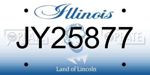 JY25877 Illinois License Plate