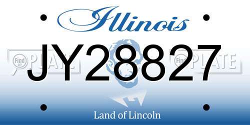 JY28827 Illinois License Plate