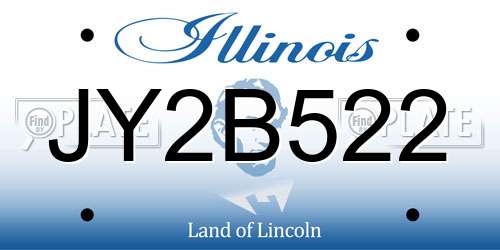 JY2B522 Illinois License Plate