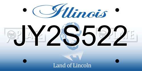 JY2S522 Illinois License Plate