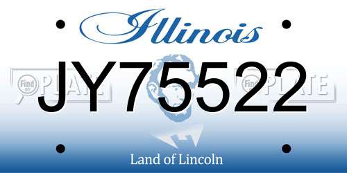 JY75522 Illinois License Plate