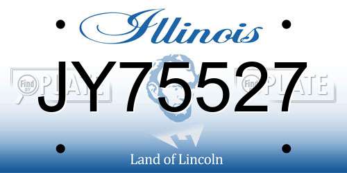 JY75527 Illinois License Plate