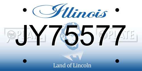 JY75577 Illinois License Plate