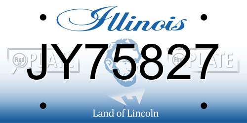 JY75827 Illinois License Plate