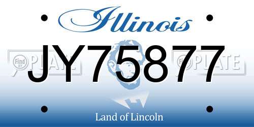 JY75877 Illinois License Plate
