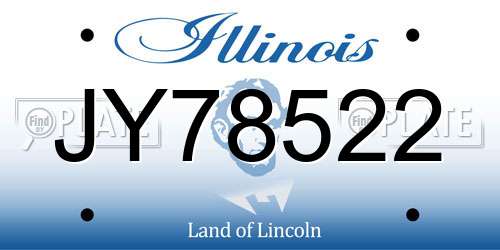 JY78522 Illinois License Plate