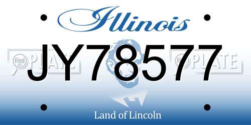 JY78577 Illinois License Plate