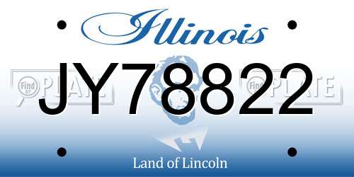 JY78822 Illinois License Plate