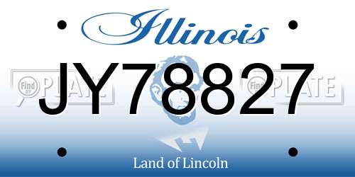 JY78827 Illinois License Plate