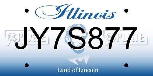 JY7S877 Illinois License Plate