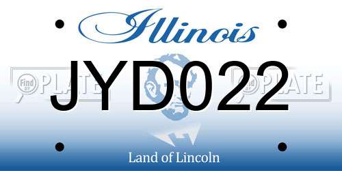 JYD022 Illinois License Plate