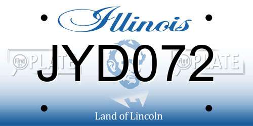 JYD072 Illinois License Plate