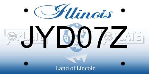 JYD07Z Illinois License Plate