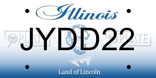 JYDD22 Illinois License Plate
