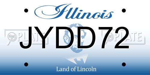 JYDD72 Illinois License Plate