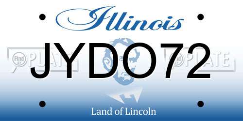 JYDO72 Illinois License Plate