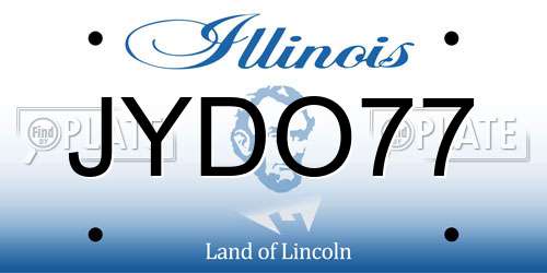 JYDO77 Illinois License Plate