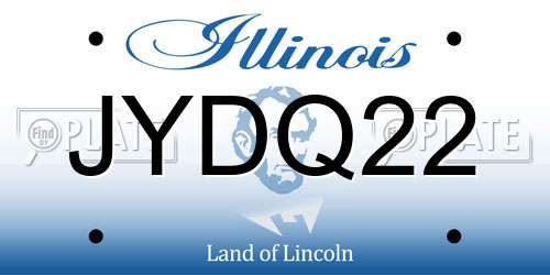 JYDQ22 Illinois License Plate