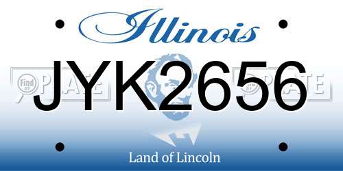 JYK2656 Illinois License Plate