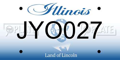 JYO027 Illinois License Plate