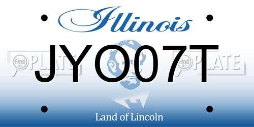 JYO07T Illinois License Plate