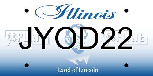 JYOD22 Illinois License Plate