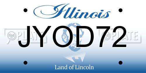 JYOD72 Illinois License Plate