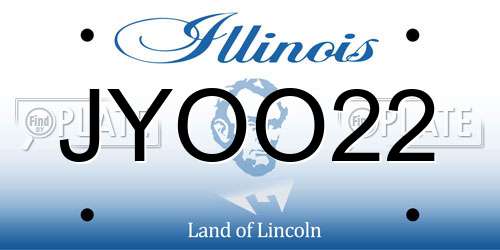 JYOO22 Illinois License Plate