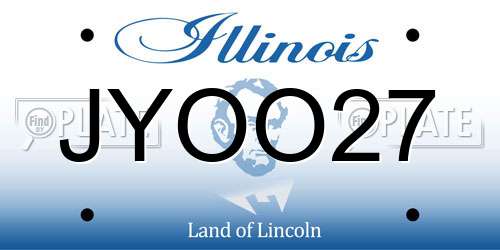 JYOO27 Illinois License Plate