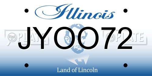 JYOO72 Illinois License Plate