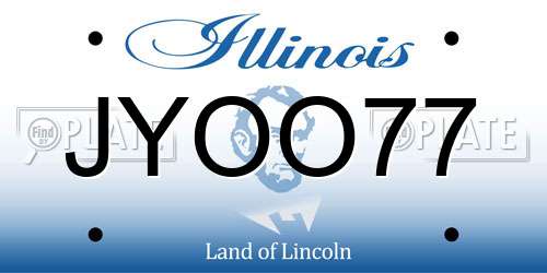JYOO77 Illinois License Plate