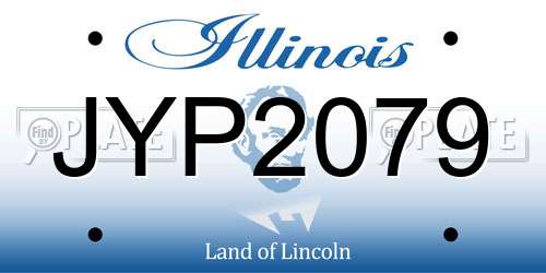 JYP2079 Illinois License Plate
