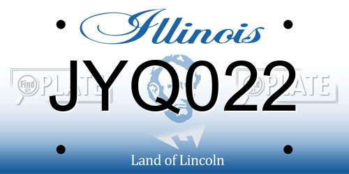 JYQ022 Illinois License Plate
