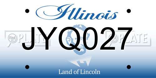 JYQ027 Illinois License Plate