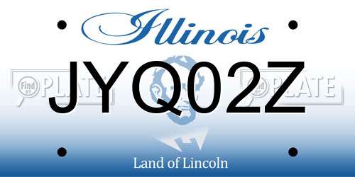 JYQ02Z Illinois License Plate