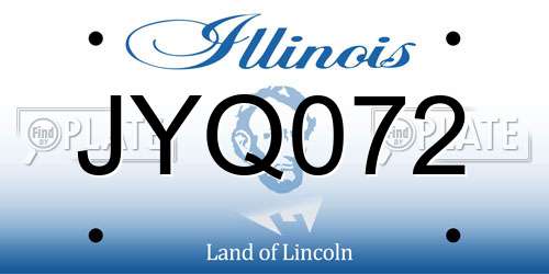 JYQ072 Illinois License Plate