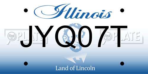 JYQ07T Illinois License Plate