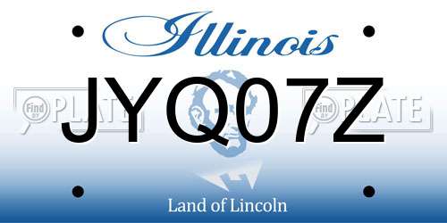 JYQ07Z Illinois License Plate