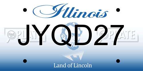 JYQD27 Illinois License Plate