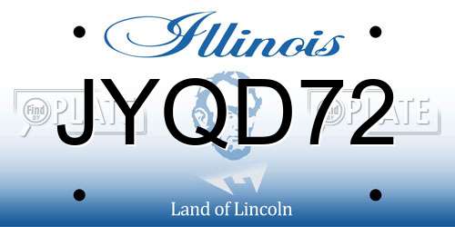 JYQD72 Illinois License Plate