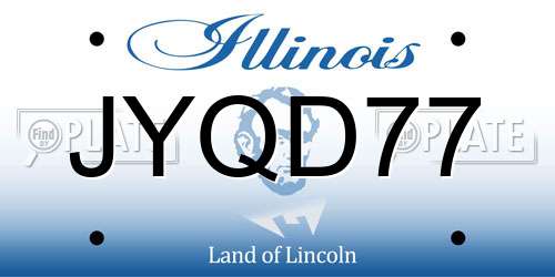 JYQD77 Illinois License Plate