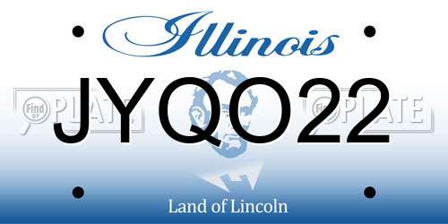 JYQO22 Illinois License Plate