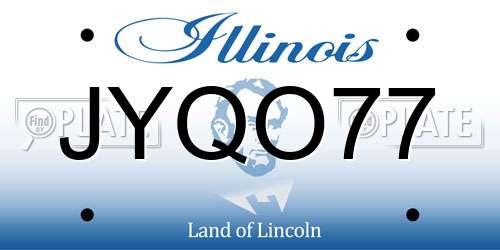 JYQO77 Illinois License Plate