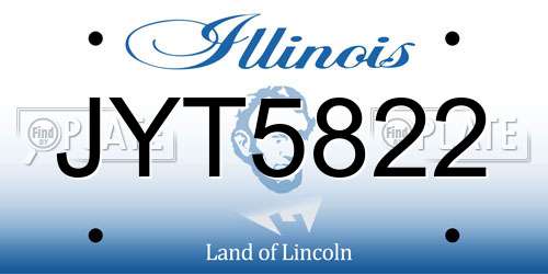 JYT5822 Illinois License Plate