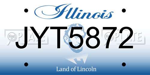 JYT5872 Illinois License Plate