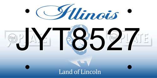 JYT8527 Illinois License Plate
