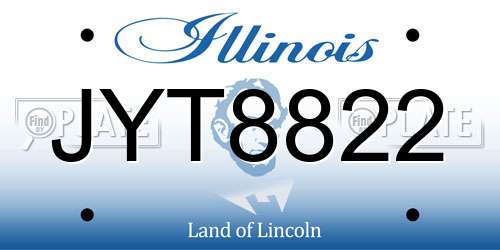 JYT8822 Illinois License Plate