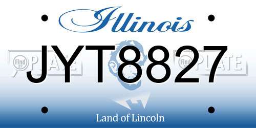 JYT8827 Illinois License Plate