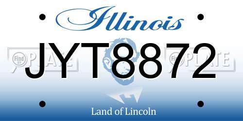 JYT8872 Illinois License Plate